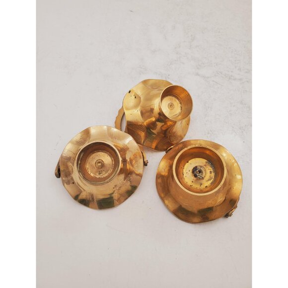 Vintage Brass Basket with handle - small brass round metal basket -minat… - Picture 9 of 10